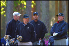 This is a super-imposed photograph of my father playing golf with Tiger Woods.