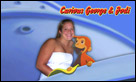 This is a cartoon photo of my sister-in-law Jodi super-imposed with Curious George.