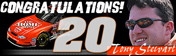 Goracing Banner - Tony Stewart Congratulations
